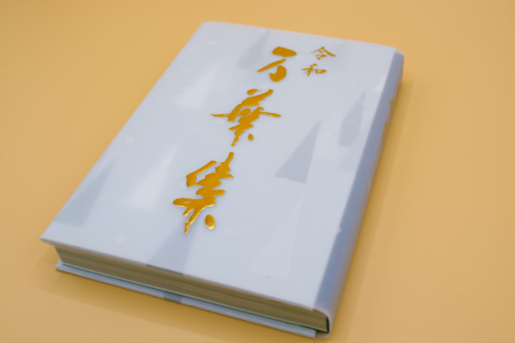 トレペ × 白刷り × 金箔　ブックカバー